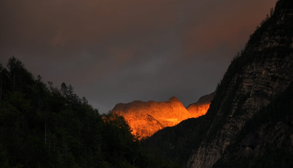 Sončni zahod trenta 2014